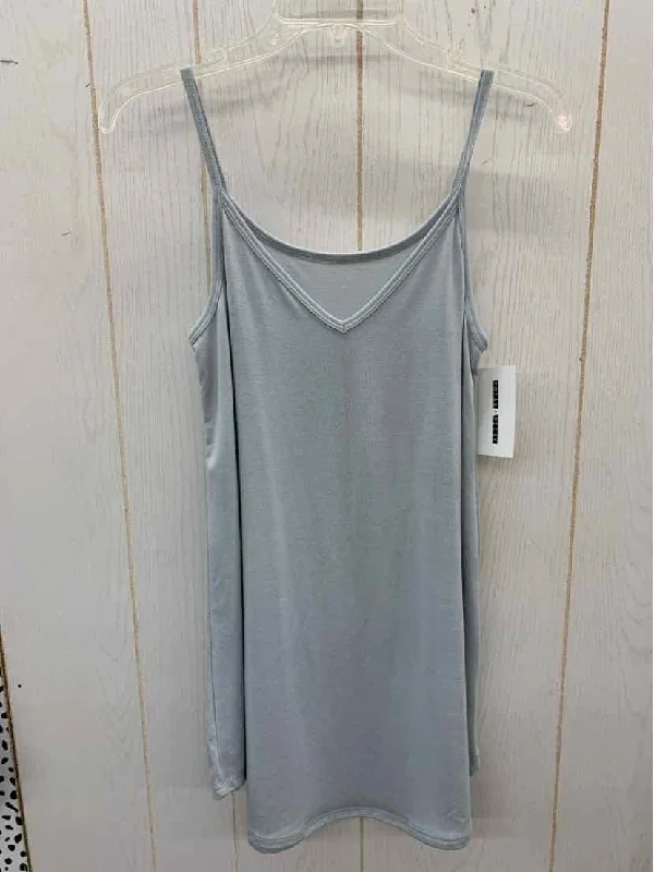 Zenana Gray Womens Size Small Tank Top crossback tank top