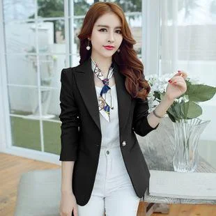 (Green Blue Black) Women Blazers And Jackets Long-sleeved Suit Ms. Blazer Femme Blaser Feminino Casual Blazer For Ladies Tailored Jacket Straight Jacket A-Line Jacket