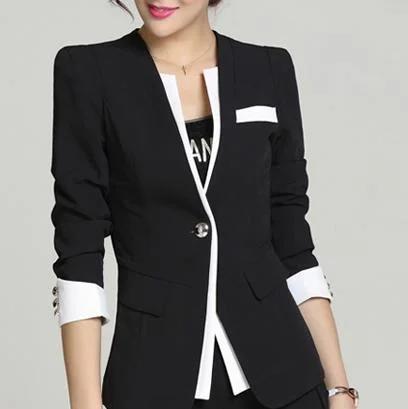 spring autumn blazer jacket for woman vintage design long-sleeve blazer suit female 4XL Nylon Jacket Polyester Jacket Spandex Jacket