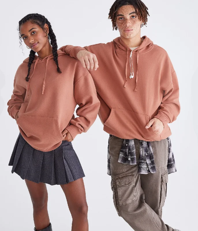 Aeropostale Cloud Soft Pullover Hoodie One Shoulder Top