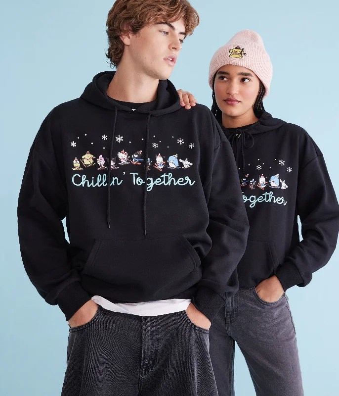 Aeropostale Hello Kitty Chillin' Pullover Hoodie Boxy Neck Sweater