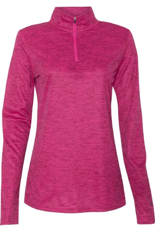 Badger Womens Tonal Blend Quarter-Zip Pullover dolman Sleeve Top