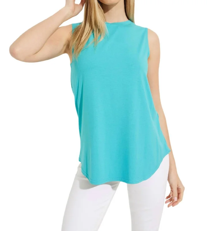 Casual Crew Neck Pullover Top In Palm Spring Crew Neck Wool