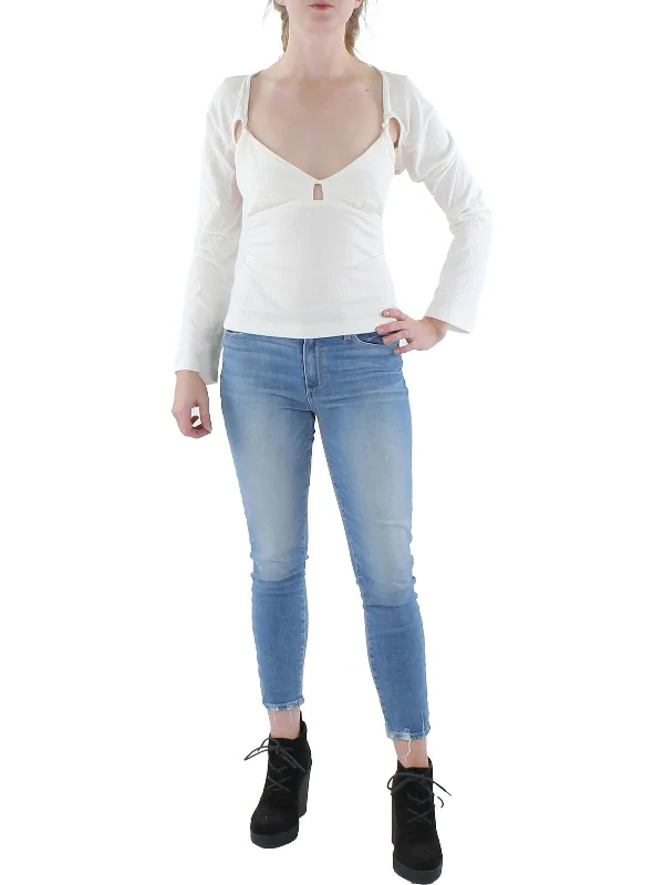 Dakota Womens Modal Open Back Pullover Top Spaghetti Sleeve Top
