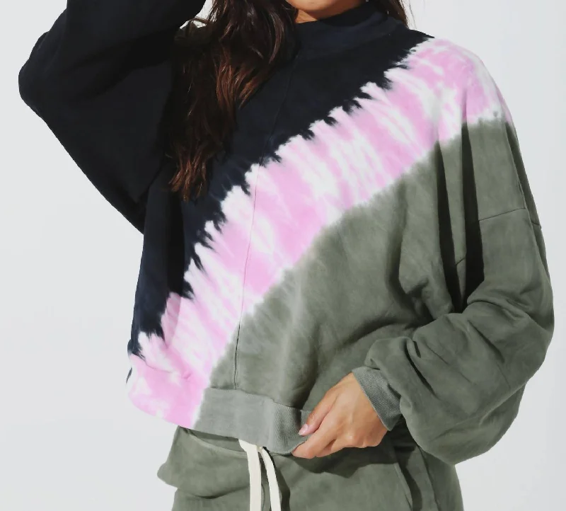 Davis Pullover In Rosey/camo/onyx Soft Wool Sweater