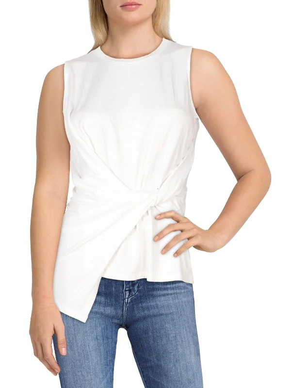 Emilee Womens Twist Pullover Blouse Sarouel Sleeve Pullover