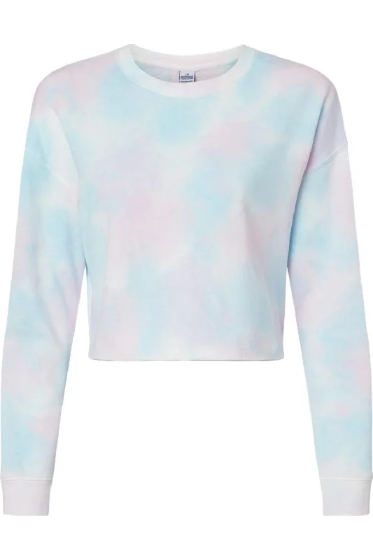Independent Trading Co. Women´s Lightweight Cropped Crew Pullover Flare Sleeve Stylish