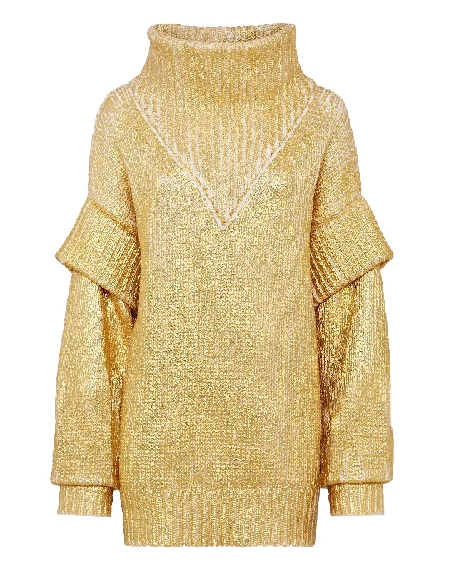 Maxi Pullover Hexagon Fine Merino Wool