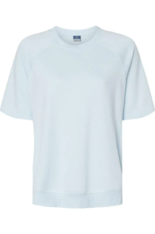 MV Sport Women´s French Terry Short Sleeve Crewneck Pullover Thick Cable Knit