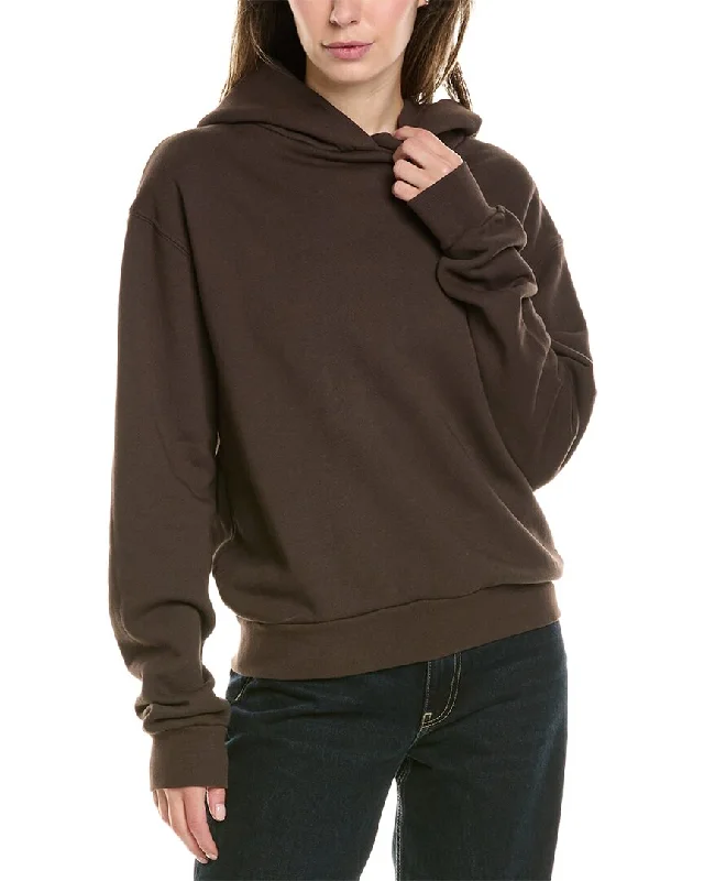 perfectwhitetee Fleece Pullover Hoodie Keyhole Neck Pullover