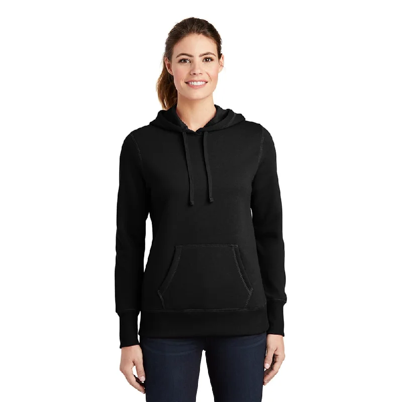 Sport-Tek LST254 Women's Spun Combed Pullover with Hood Thin Wool Pullover