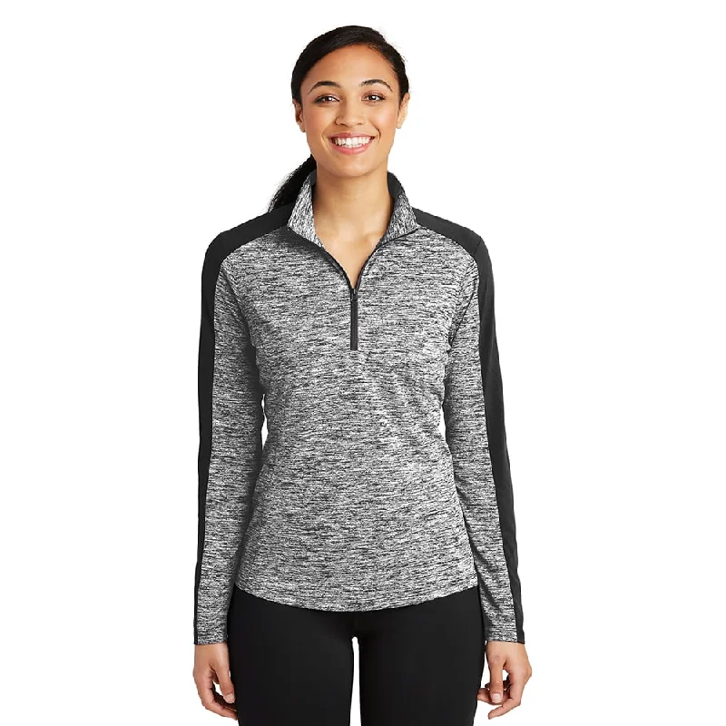 Sport-Tek LST397 PosiCharge Women's Heather Quarter-Zip Pullover Oversized Cozy Pullover