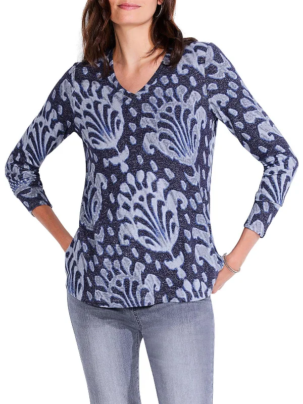 Womens Crewneck Long Sleeve Pullover Top Angora Wool Cozy