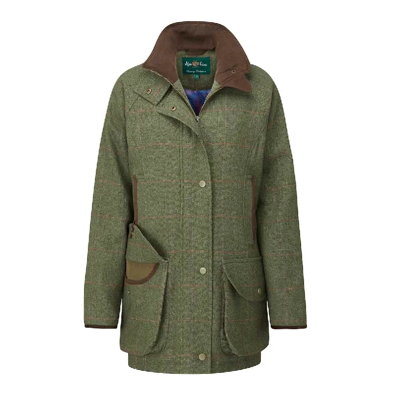 Alan Paine Combrook Ladies Tweed Shooting Coat Functional Travel Jacket