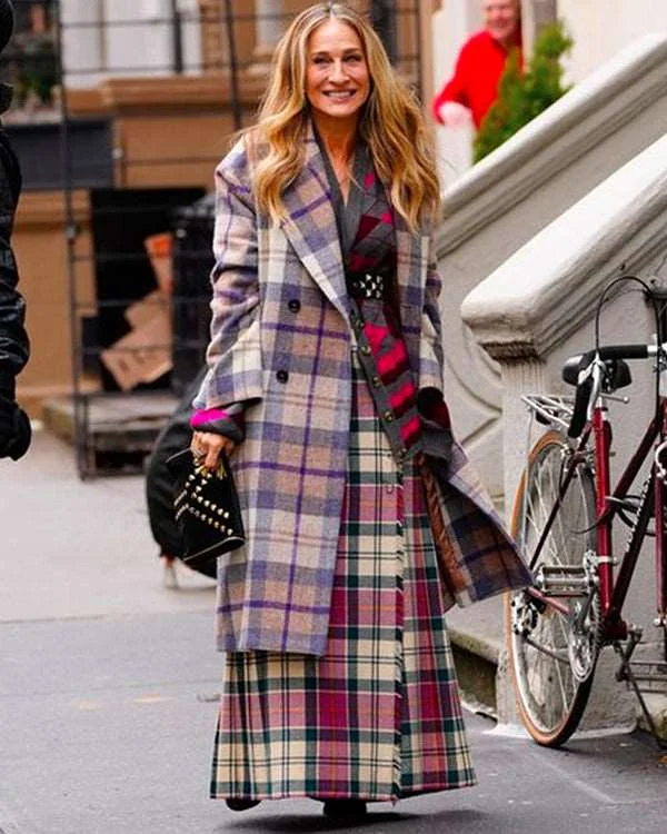 And Just Like That S02 Carrie Bradshaw Coat Adjustable Waist Parka