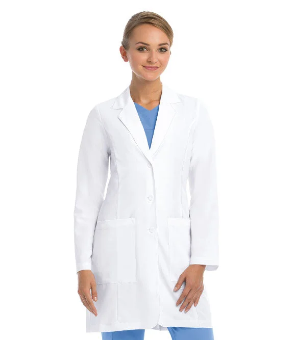 Barco Grey's Anatomy 2402 Signature Morgan 35" Lab Coat Checkered Wool Shacket