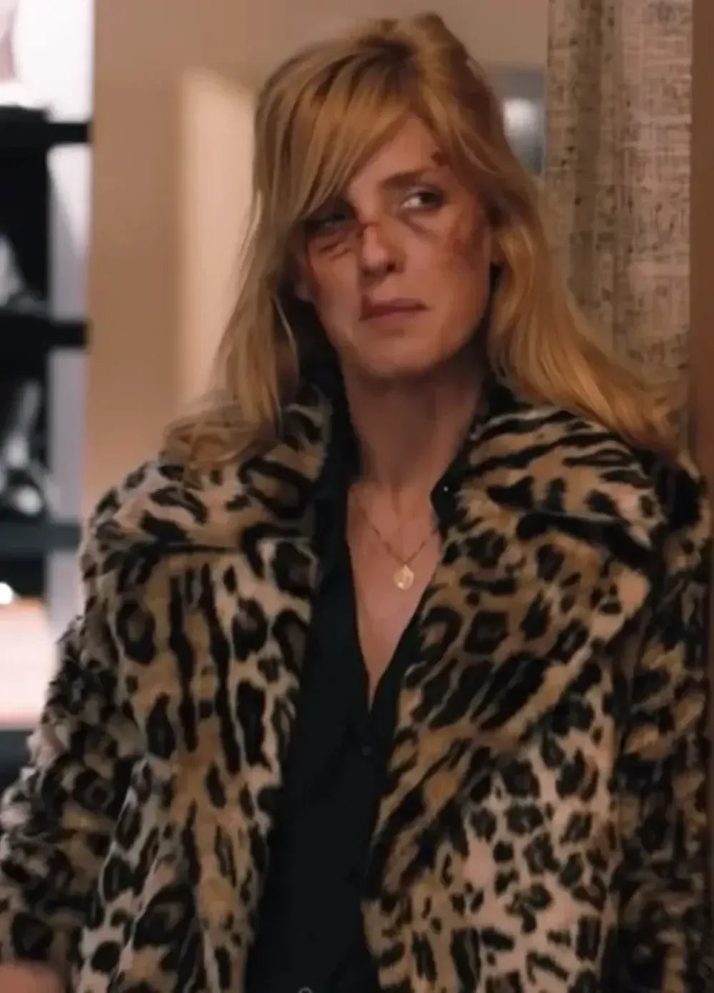 Yellowstone S02 Beth Dutton Leopard Coat Insulated Snow Jacket