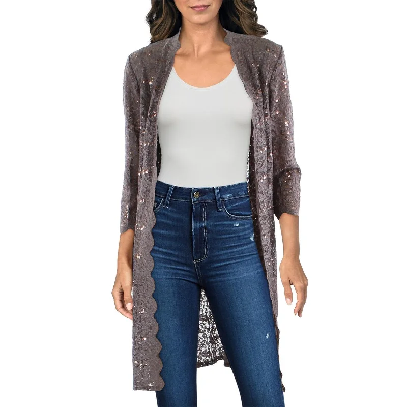 Womens Lace Open Front Duster Blazer Slimming Women's Blazer