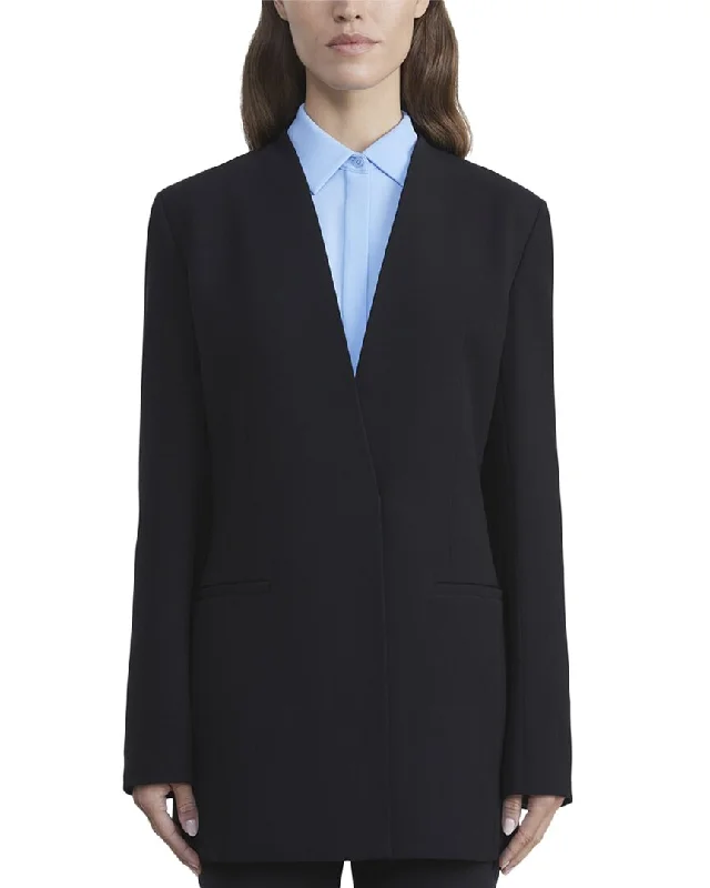 Lafayette 148 New York V-Neck Blazer Women's Stripe Blazer