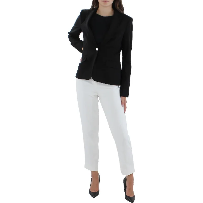 Womens Office Collared One-Button Blazer Women's Custom Jacket