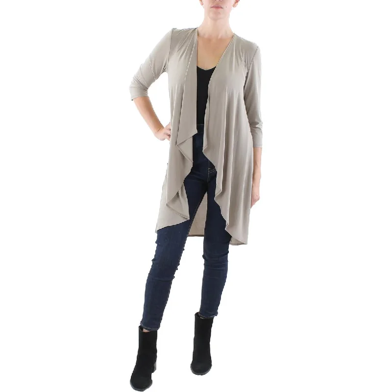 Womens Knit Open Front Duster Blazer Women's Plaid Suit