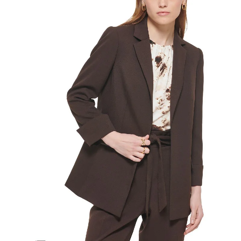 Petites Womens Notch Collar Suit Separate Open-Front Blazer Women's Custom Suit