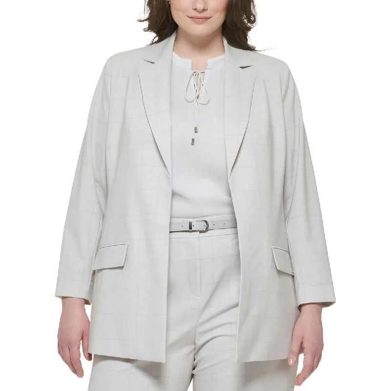Plus    Womens Suit Separate Office Wear Open-Front Blazer Women's Simple Blazer