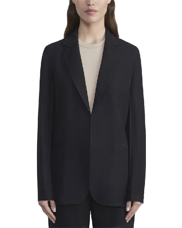 Lafayette 148 New York Inside Out Seam Linen-Blend Blazer Women's Luxurious Jacket