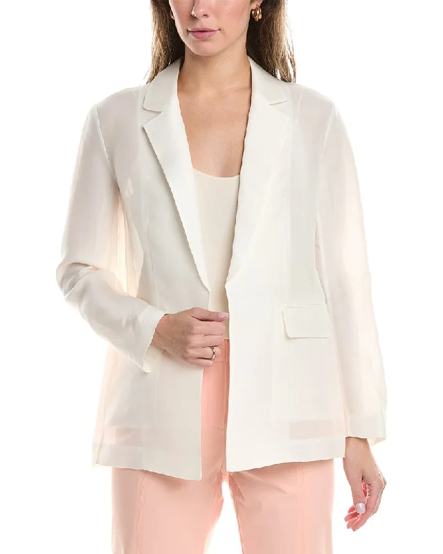 Lafayette 148 New York Silk Blazer Women's Boutique Suit
