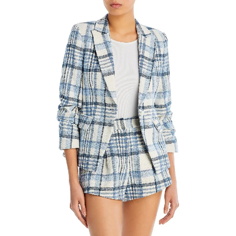 Ralph Womens Tweed Work One-Button Blazer Women's Custom Jacket