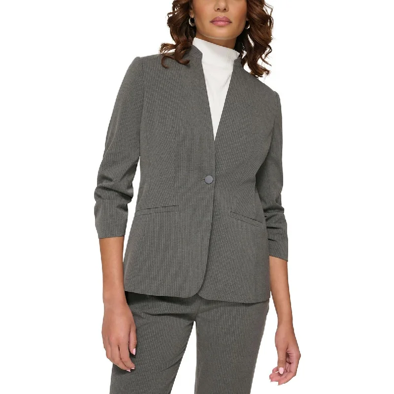 Womens Suit Separate Pinstripe One-Button Blazer High-End Women's Suit