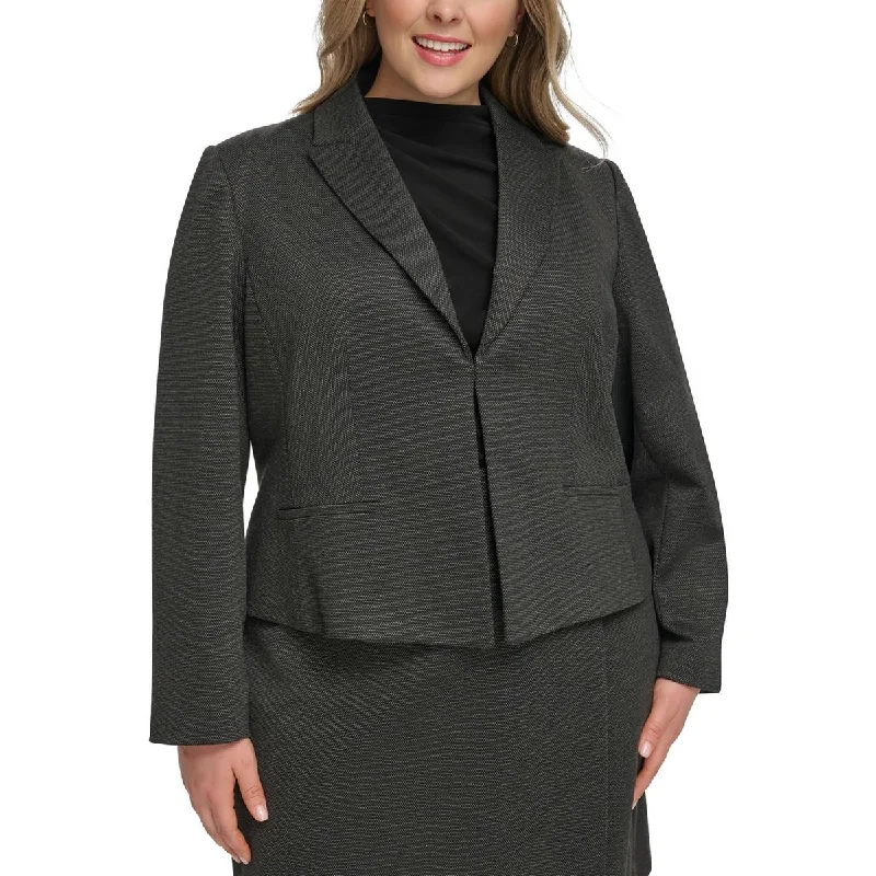 Plus Womens Cropped Business Open-Front Blazer Milan Custom Blazer