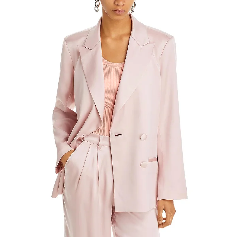Donne Womens Silk Office Two-Button Blazer Women's Unique Blazer