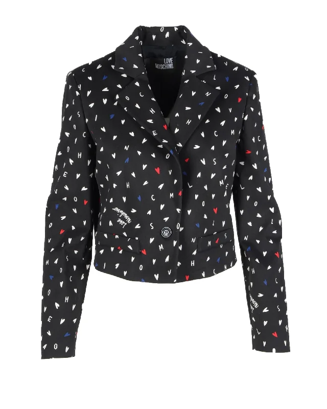 Love Moschino Print Button Blazer Women's Premium Blazer