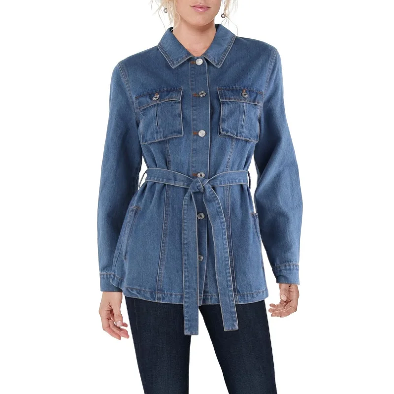 Womens Textured Polyester Collarless Blazer Women's High-End Blazer