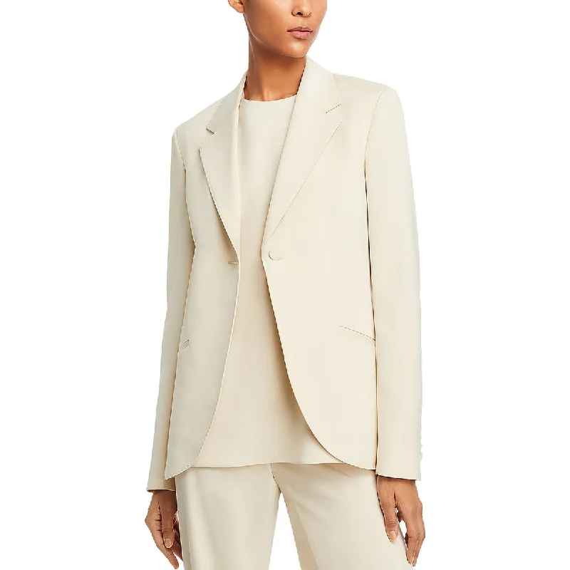 Womens Silk Blend Suit Separate One-Button Blazer Women's Elegant Suit