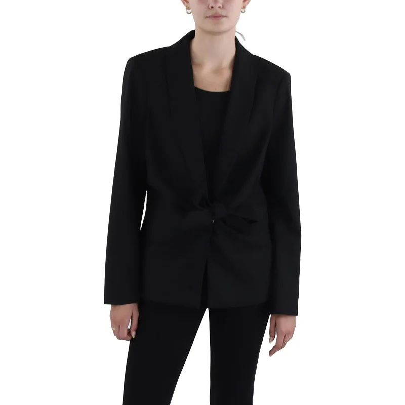 Womens Tie Front Business Open-Front Blazer Women's Boutique Suit