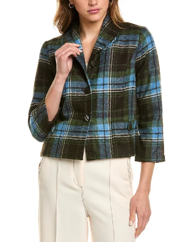 Frances Valentine Finley Wool Blazer Women's Trendy Jacket