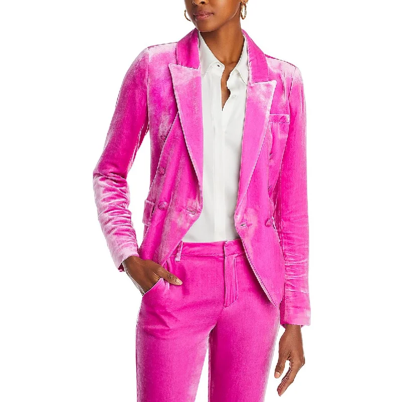 Kenzie Womens Velvet Suit Separate Double-Breasted Blazer Women's Boutique Suit