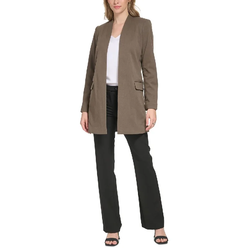 Womens Collarless Suit Separate Open-Front Blazer Women's Fashion Blazer