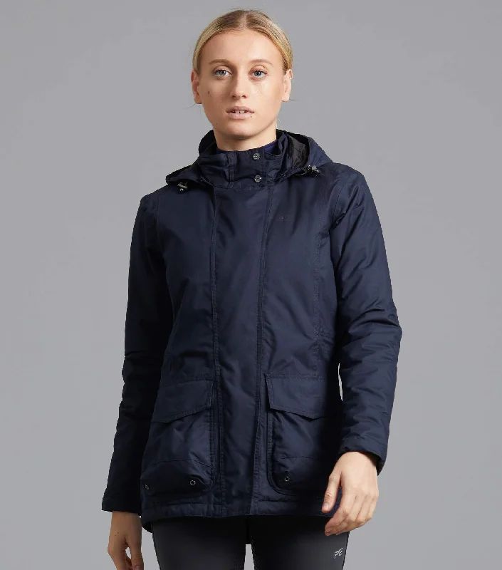 Cascata Ladies Waterproof Coat Navy Functional Travel Jacket