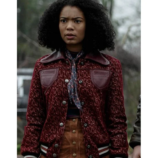 Rosalind Walker Red Bomber Jacket