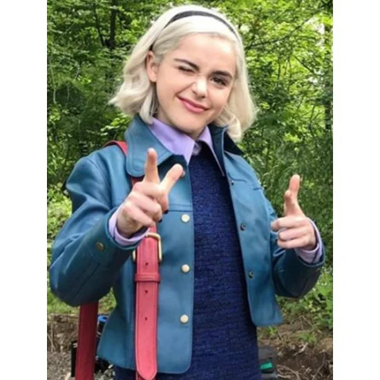 Chilling Adventures of Sabrina Kiernan Shipka Blue Jacket