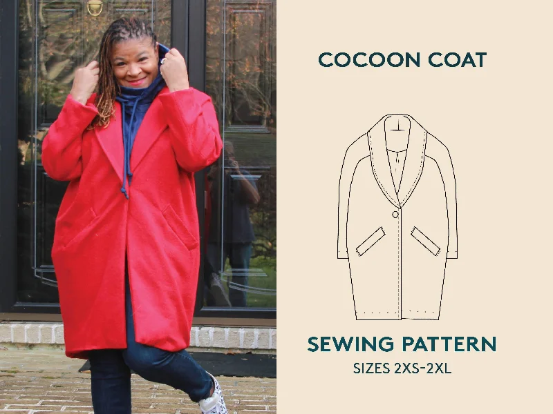 Cocoon Coat Sewing Pattern Relaxed Utility Shacket