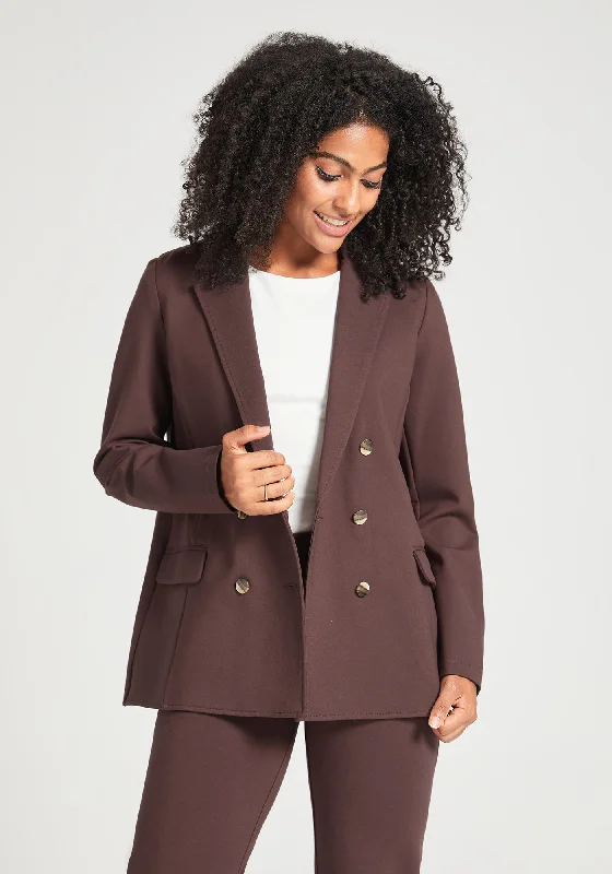 Double Breasted Blazer (Cherrywood) Women's Adventure Blazer