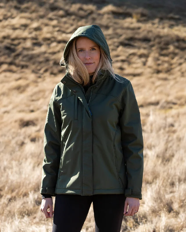 Ellis Softshell Coat in Beetle Insulated Snow Jacket