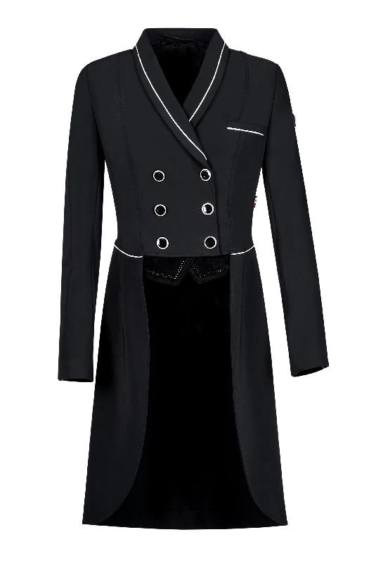 Equiline Crystal Womens Tailcoat: Navy  IT 42 / NZ 10 Long Hooded Anorak