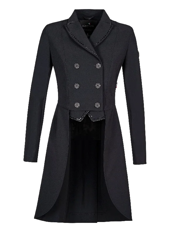 Equiline Gala Womens Tailcoat - Black IT 48 / NZ 16 Casual Open-Front Coat