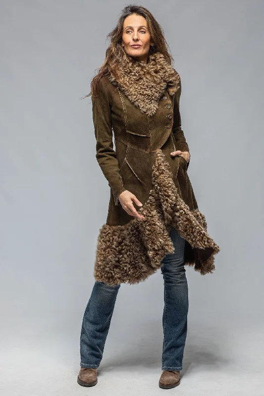 French Military Leather Coat Suede Fringe Jacket