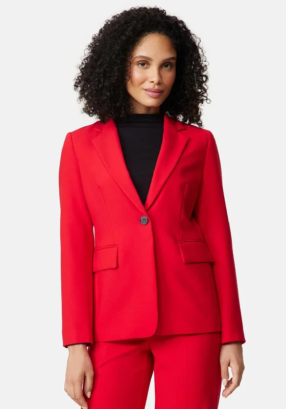 Gerry Weber Single Breasted Blazer, Red Women's Unique Blazer